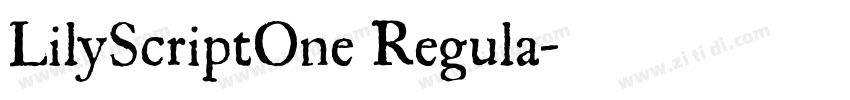 LilyScriptOne Regula字体转换
